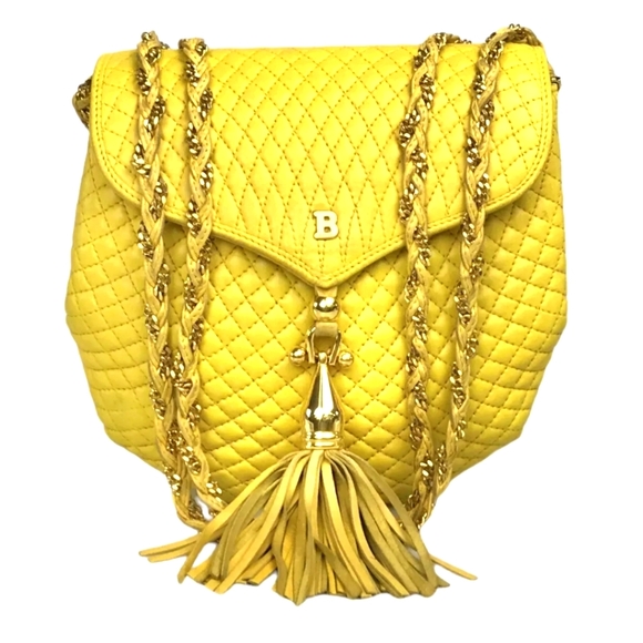 BALLY BAG SHOULDER BAG CHAIN SHOULDER YELLOW GOLD FRINGE